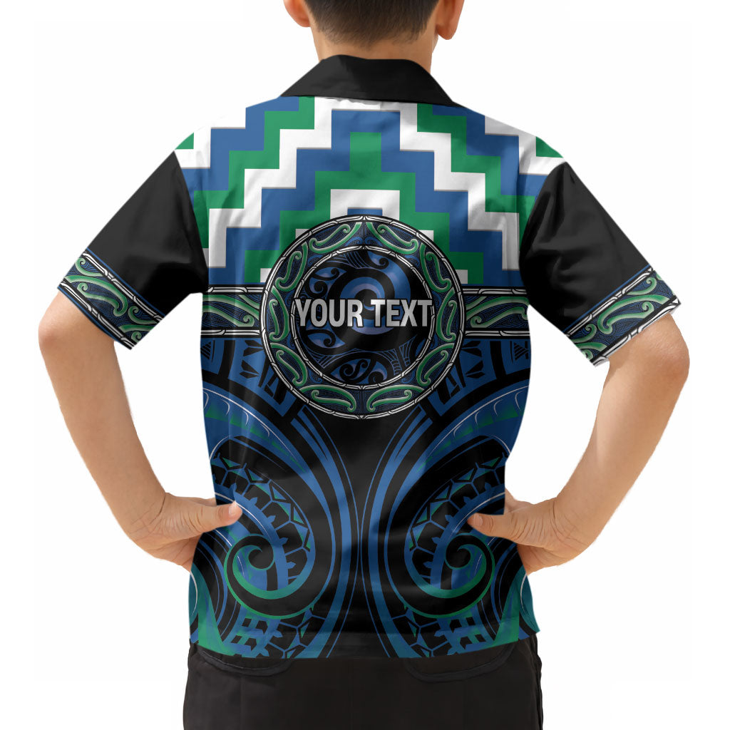 Aotearoa Ngati Ranginui Personalised Kid Hawaiian Shirt Maori Iwi Poutama Puhoro Tattoo LT14 - Polynesian Pride