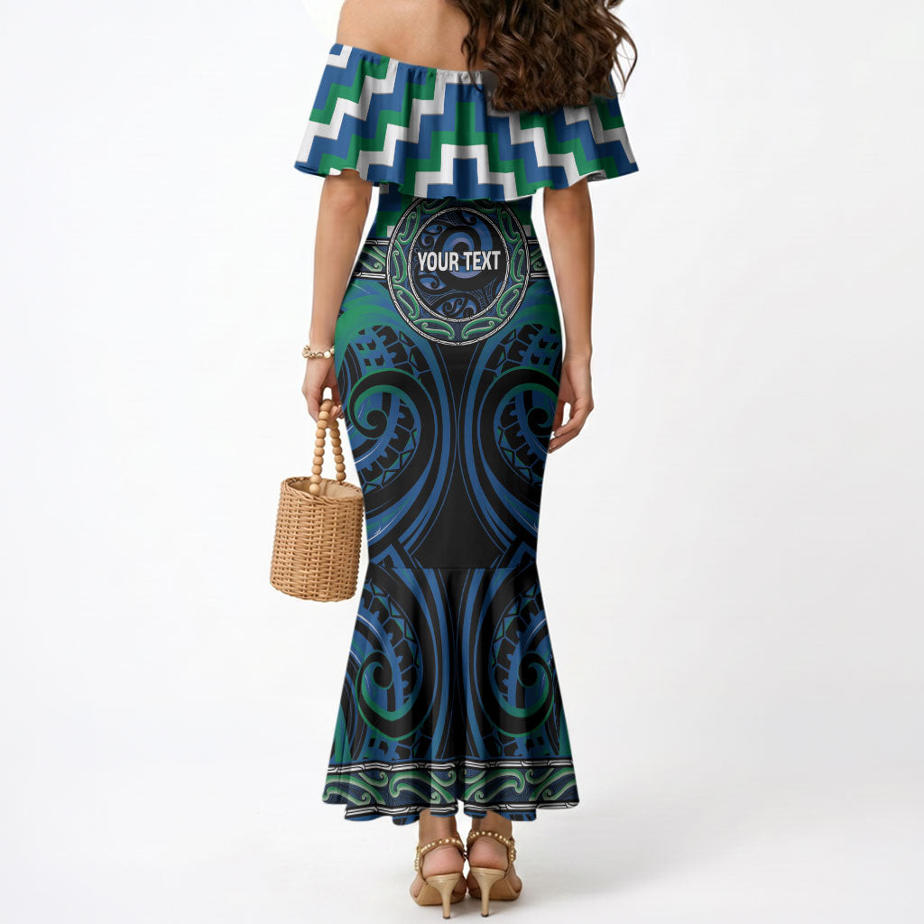 Aotearoa Ngati Ranginui Personalised Mermaid Dress Maori Iwi Poutama Puhoro Tattoo LT14 - Polynesian Pride