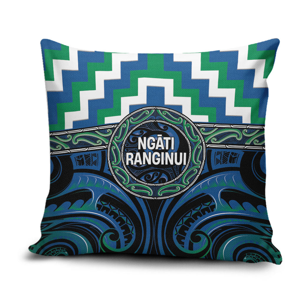 Aotearoa Ngati Ranginui Pillow Cover Maori Iwi Poutama Puhoro Tattoo LT14 Green - Polynesian Pride