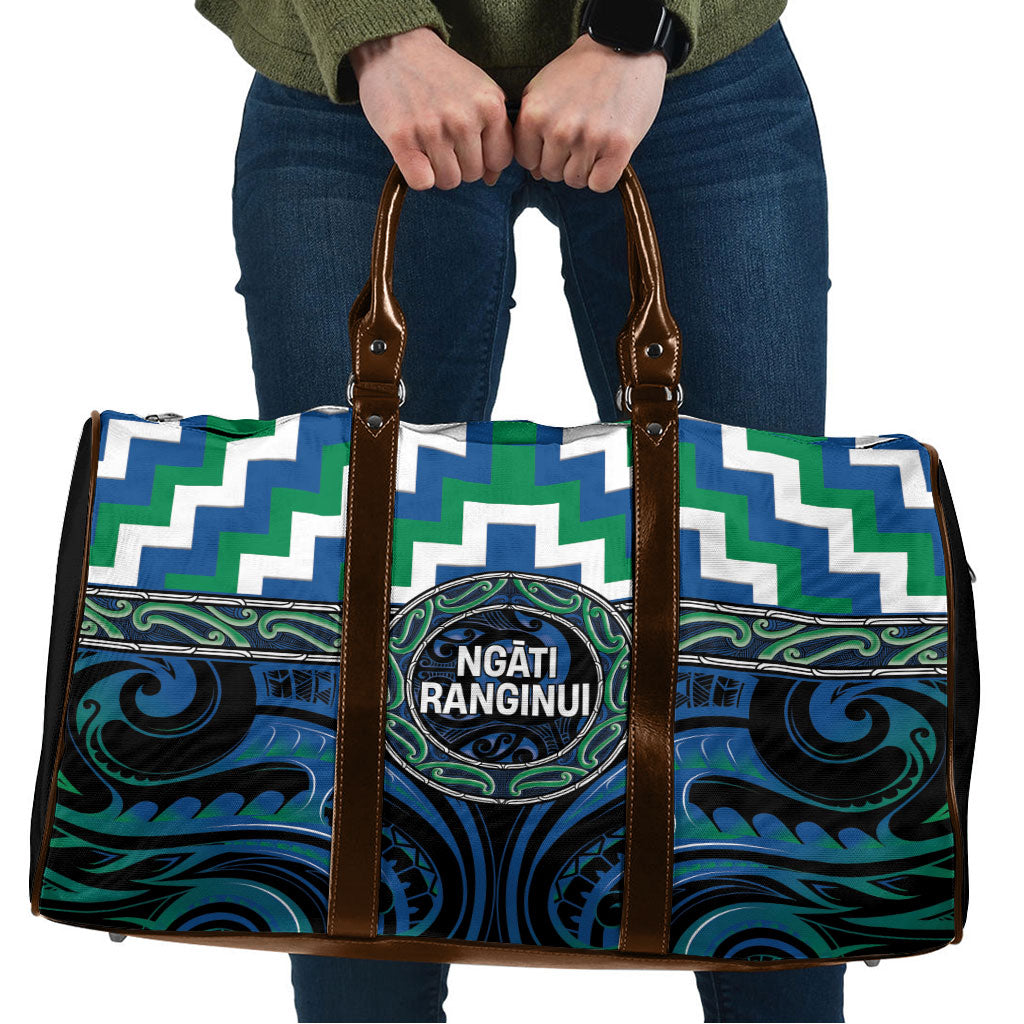 Aotearoa Ngati Ranginui Travel Bag Maori Iwi Poutama Puhoro Tattoo LT14 Green - Polynesian Pride