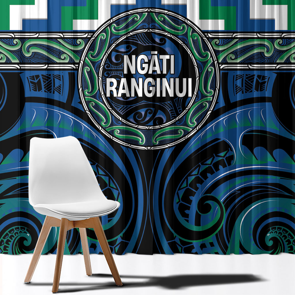 Aotearoa Ngati Ranginui Window Curtain Maori Iwi Poutama Puhoro Tattoo LT14 - Polynesian Pride