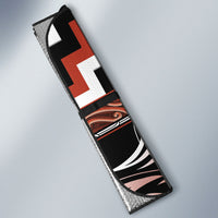 Aotearoa Tapuika Auto Sun Shade Maori Iwi Poutama Puhoro Tattoo LT14 - Polynesian Pride