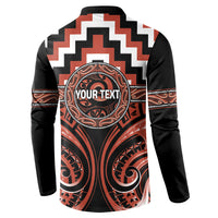 Aotearoa Tapuika Personalised Button Sweatshirt Maori Iwi Poutama Puhoro Tattoo LT14 - Polynesian Pride