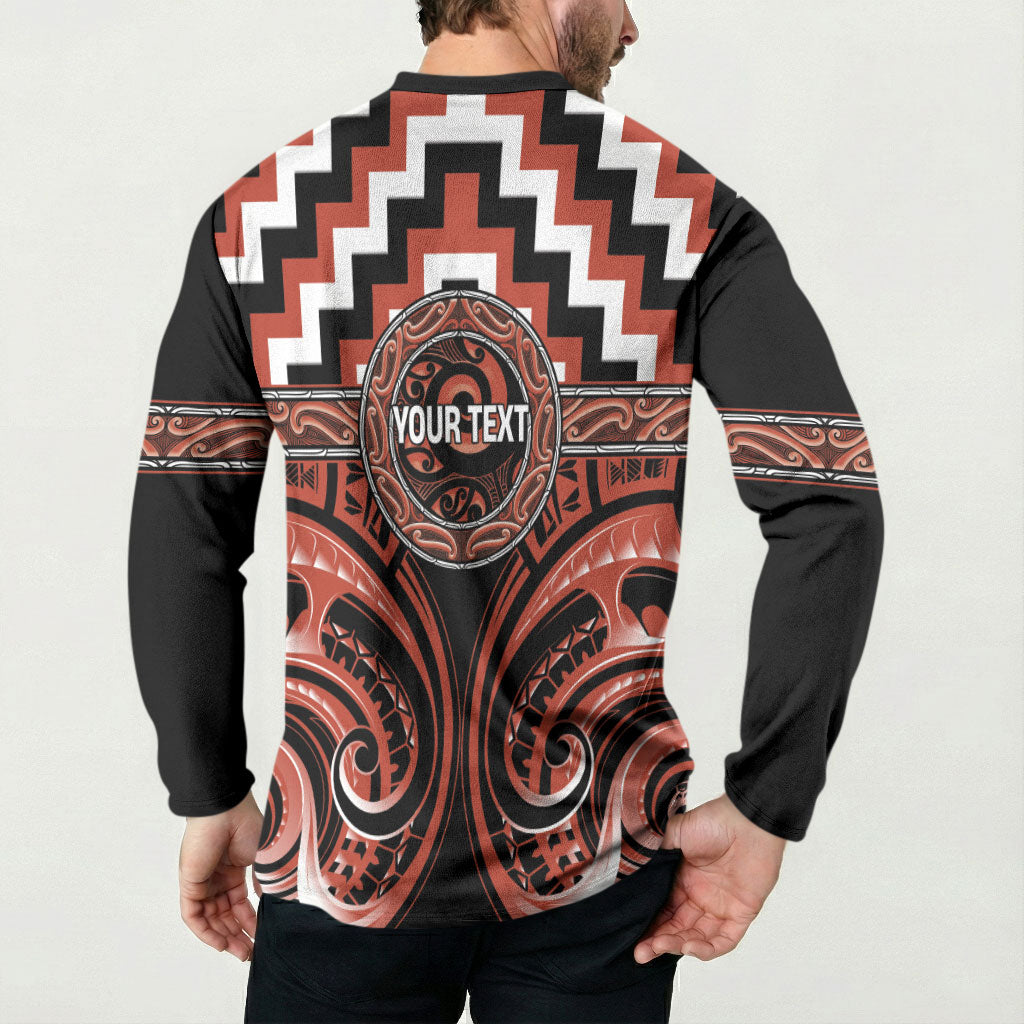 Aotearoa Tapuika Personalised Button Sweatshirt Maori Iwi Poutama Puhoro Tattoo LT14 - Polynesian Pride