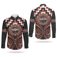 Aotearoa Tapuika Personalised Couples Matching Mermaid Dress and Long Sleeve Button Shirt Maori Iwi Poutama Puhoro Tattoo LT14 - Polynesian Pride