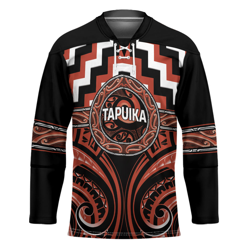 Aotearoa Tapuika Personalised Hockey Jersey Maori Iwi Poutama Puhoro Tattoo LT14 Unisex Red - Polynesian Pride