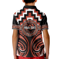 Aotearoa Tapuika Personalised Kid Polo Shirt Maori Iwi Poutama Puhoro Tattoo LT14 - Polynesian Pride