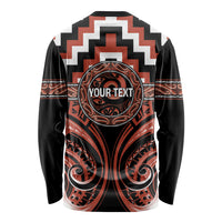 Aotearoa Tapuika Personalised Long Sleeve Shirt Maori Iwi Poutama Puhoro Tattoo LT14 - Polynesian Pride