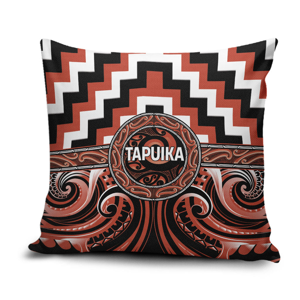 Aotearoa Tapuika Pillow Cover Maori Iwi Poutama Puhoro Tattoo LT14 Red - Polynesian Pride