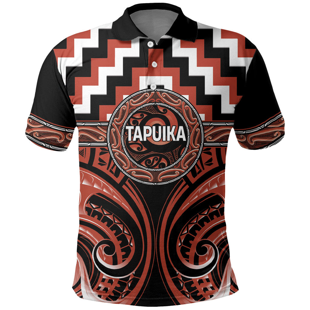 Aotearoa Tapuika Personalised Polo Shirt Maori Iwi Poutama Puhoro Tattoo LT14 Red - Polynesian Pride