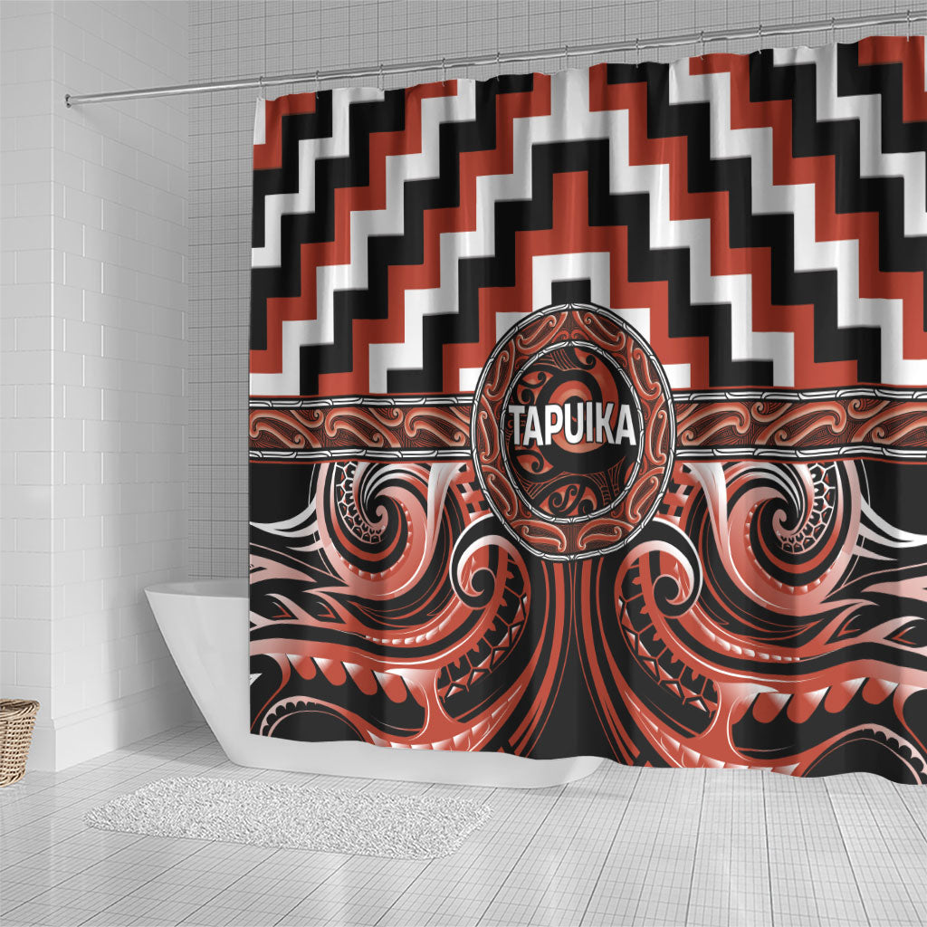 Aotearoa Tapuika Shower Curtain Maori Iwi Poutama Puhoro Tattoo LT14 - Polynesian Pride