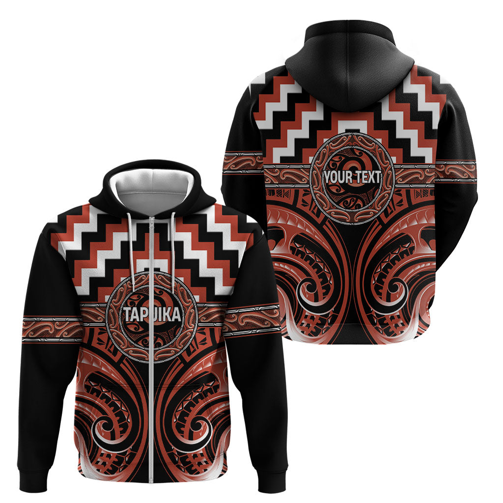 Aotearoa Tapuika Personalised Zip Hoodie Maori Iwi Poutama Puhoro Tattoo LT14 - Polynesian Pride