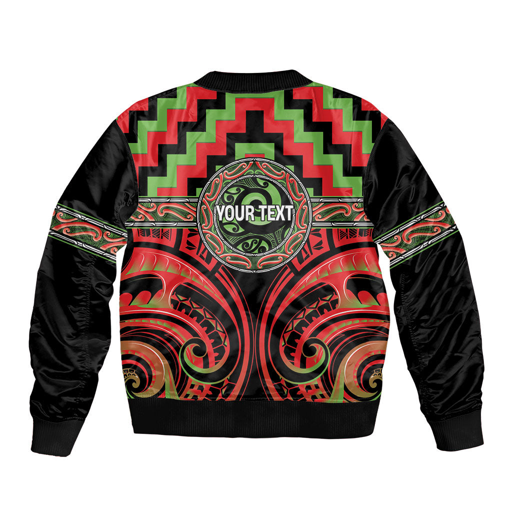 Aotearoa Ngati Maru Personalised Bomber Jacket Maori Iwi Poutama Puhoro Tattoo LT14 - Polynesian Pride