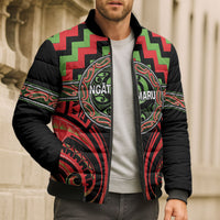 Aotearoa Ngati Maru Personalised Bomber Puffer Jacket Maori Iwi Poutama Puhoro Tattoo LT14 - Polynesian Pride