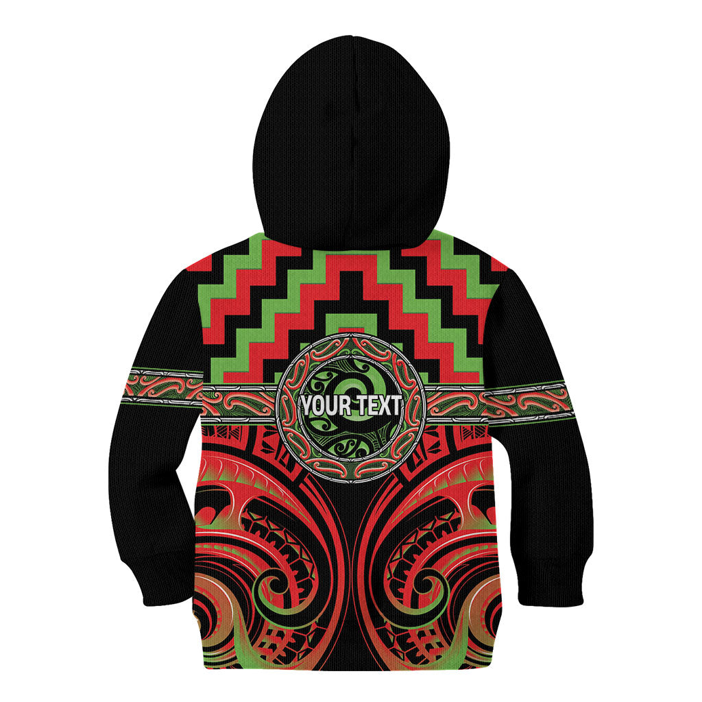 Aotearoa Ngati Maru Personalised Kid Hoodie Maori Iwi Poutama Puhoro Tattoo LT14 - Polynesian Pride