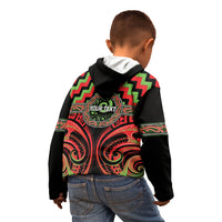 Aotearoa Ngati Maru Personalised Kid Hoodie Maori Iwi Poutama Puhoro Tattoo LT14 - Polynesian Pride