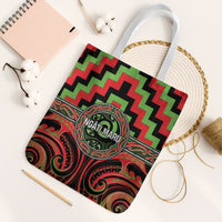 Aotearoa Ngati Maru Tote Bag Maori Iwi Poutama Puhoro Tattoo LT14 White Strap One Size Red - Polynesian Pride