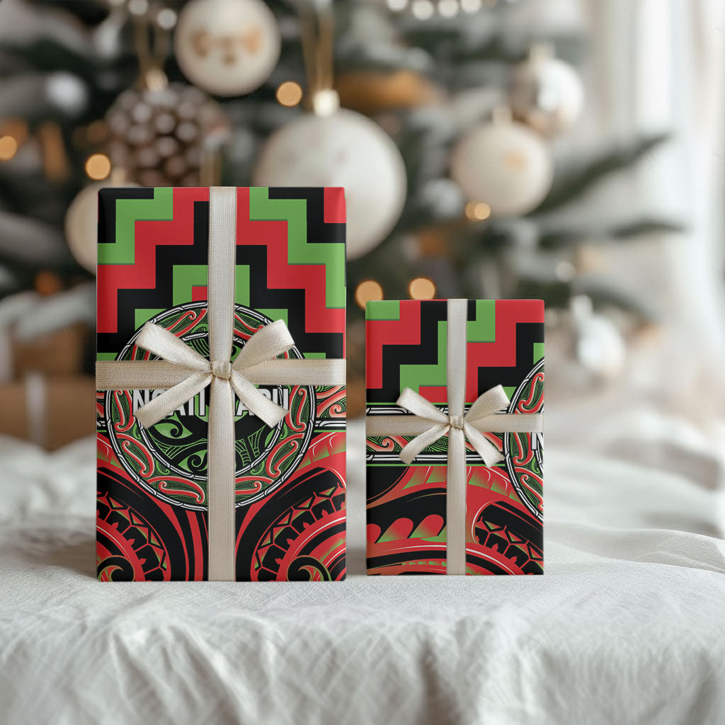 Aotearoa Ngati Maru Wrapping Paper Maori Iwi Poutama Puhoro Tattoo LT14 - Polynesian Pride