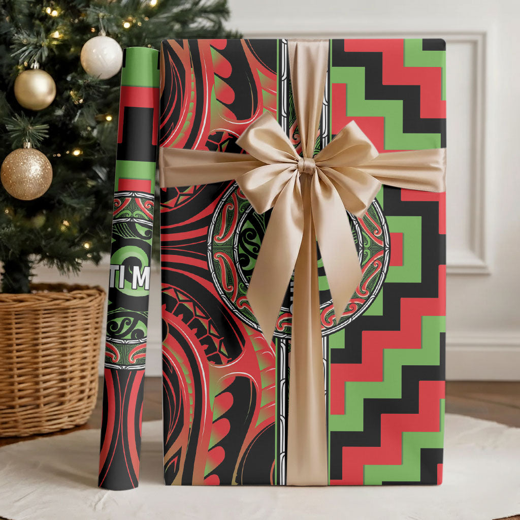Aotearoa Ngati Maru Wrapping Paper Maori Iwi Poutama Puhoro Tattoo LT14 - Polynesian Pride