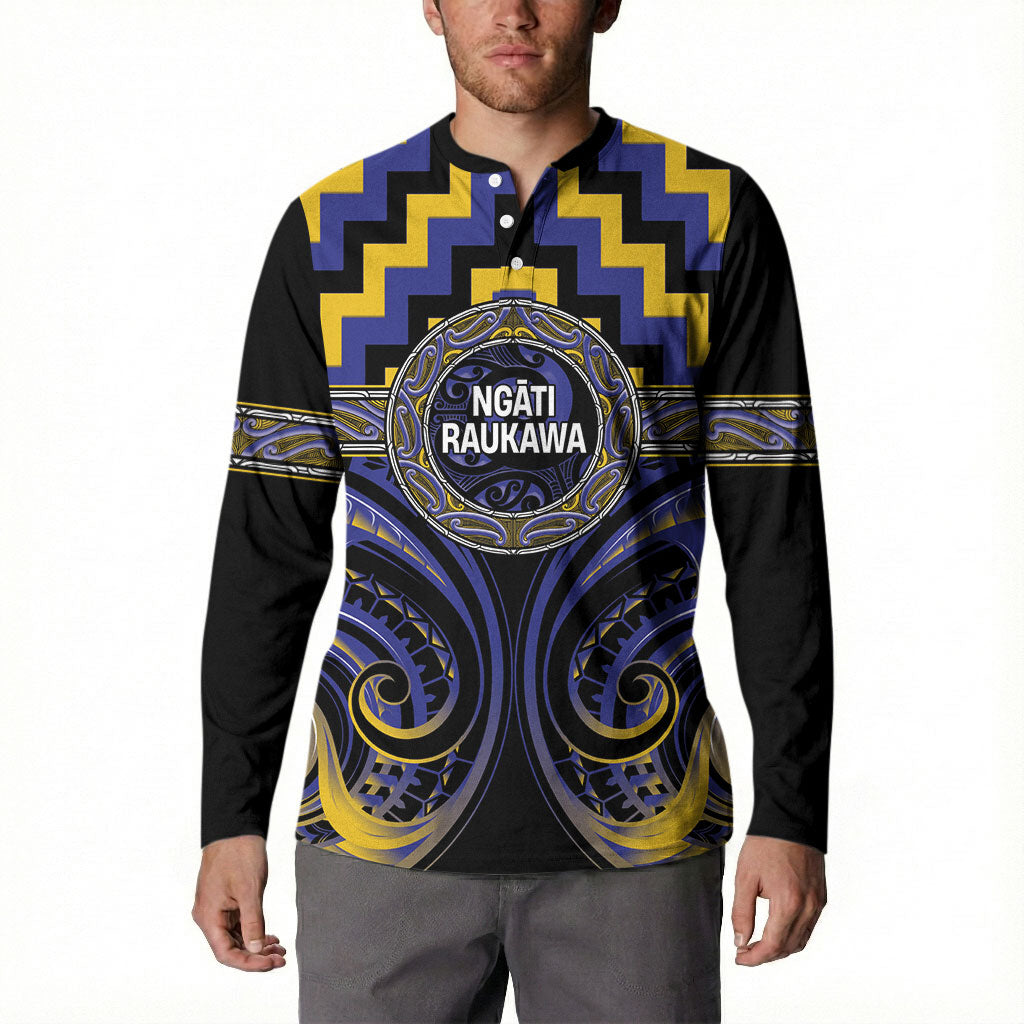 Aotearoa Ngati Raukawa Personalised Button Sweatshirt Maori Iwi Poutama Puhoro Tattoo LT14 - Polynesian Pride