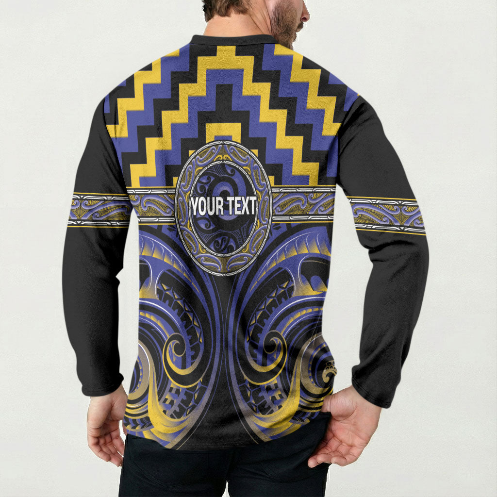 Aotearoa Ngati Raukawa Personalised Button Sweatshirt Maori Iwi Poutama Puhoro Tattoo LT14 - Polynesian Pride