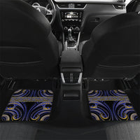 Aotearoa Ngati Raukawa Personalised Car Mats Maori Iwi Poutama Puhoro Tattoo LT14 Set 2pcs - Back Blue - Polynesian Pride