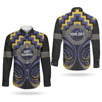 Aotearoa Ngati Raukawa Personalised Couples Matching Tank Maxi Dress and Long Sleeve Button Shirt Maori Iwi Poutama Puhoro Tattoo LT14 - Polynesian Pride