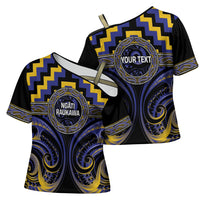 Aotearoa Ngati Raukawa Personalised Cross Shoulder Shirt Maori Iwi Poutama Puhoro Tattoo LT14 - Polynesian Pride