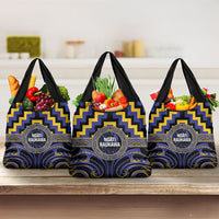 Aotearoa Ngati Raukawa Grocery Bag Maori Iwi Poutama Puhoro Tattoo LT14 3-pack One Size Blue - Polynesian Pride