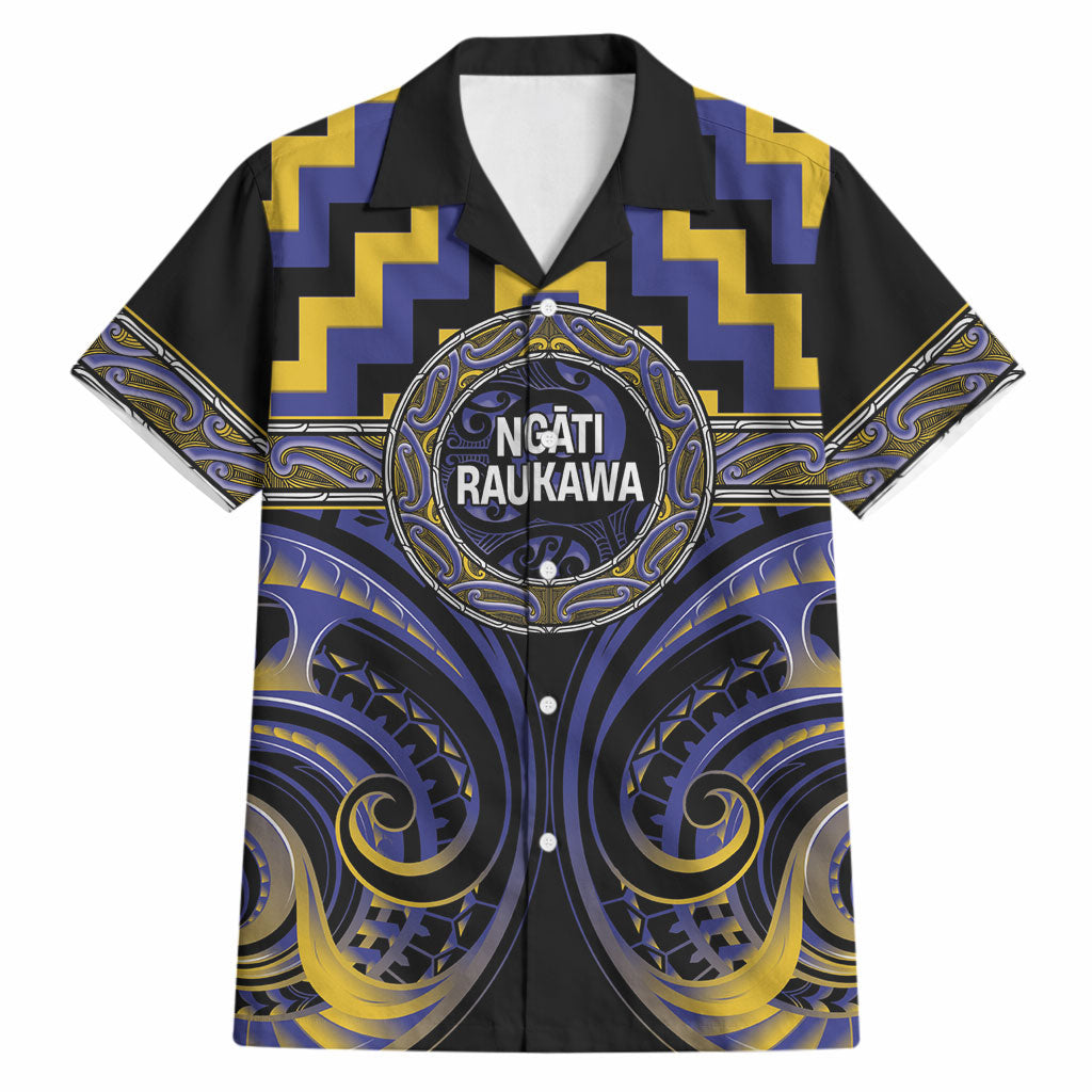 Aotearoa Ngati Raukawa Personalised Hawaiian Shirt Maori Iwi Poutama Puhoro Tattoo LT14 Blue - Polynesian Pride