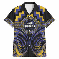 Aotearoa Ngati Raukawa Personalised Hawaiian Shirt Maori Iwi Poutama Puhoro Tattoo LT14 Blue - Polynesian Pride