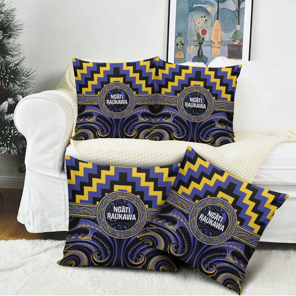 Aotearoa Ngati Raukawa Pillow Cover Maori Iwi Poutama Puhoro Tattoo LT14 - Polynesian Pride