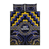 Aotearoa Ngati Raukawa Quilt Bed Set Maori Iwi Poutama Puhoro Tattoo LT14 - Polynesian Pride