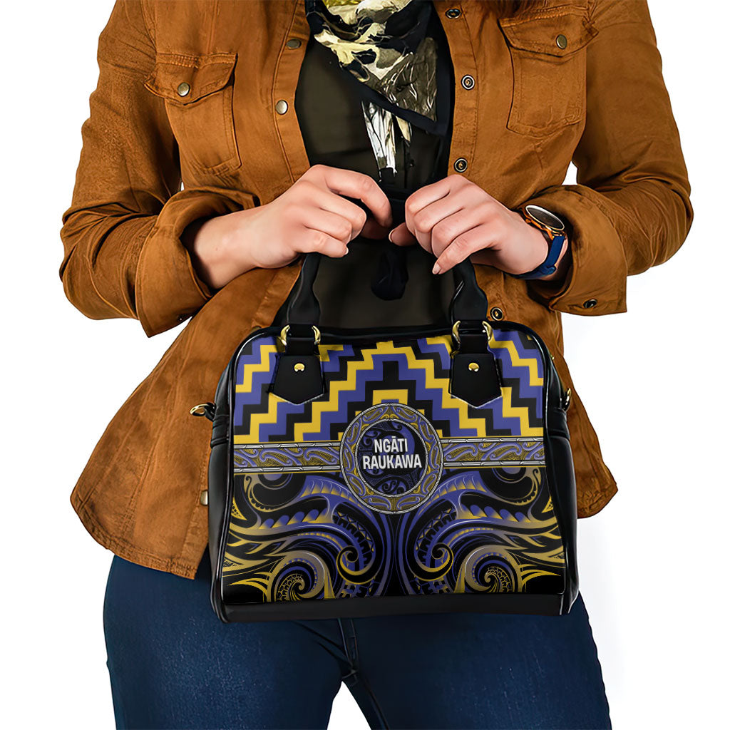 Aotearoa Ngati Raukawa Shoulder Handbag Maori Iwi Poutama Puhoro Tattoo LT14 - Polynesian Pride
