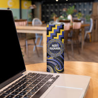 Aotearoa Ngati Raukawa Personalised Skinny Tumbler Maori Iwi Poutama Puhoro Tattoo LT14 - Polynesian Pride