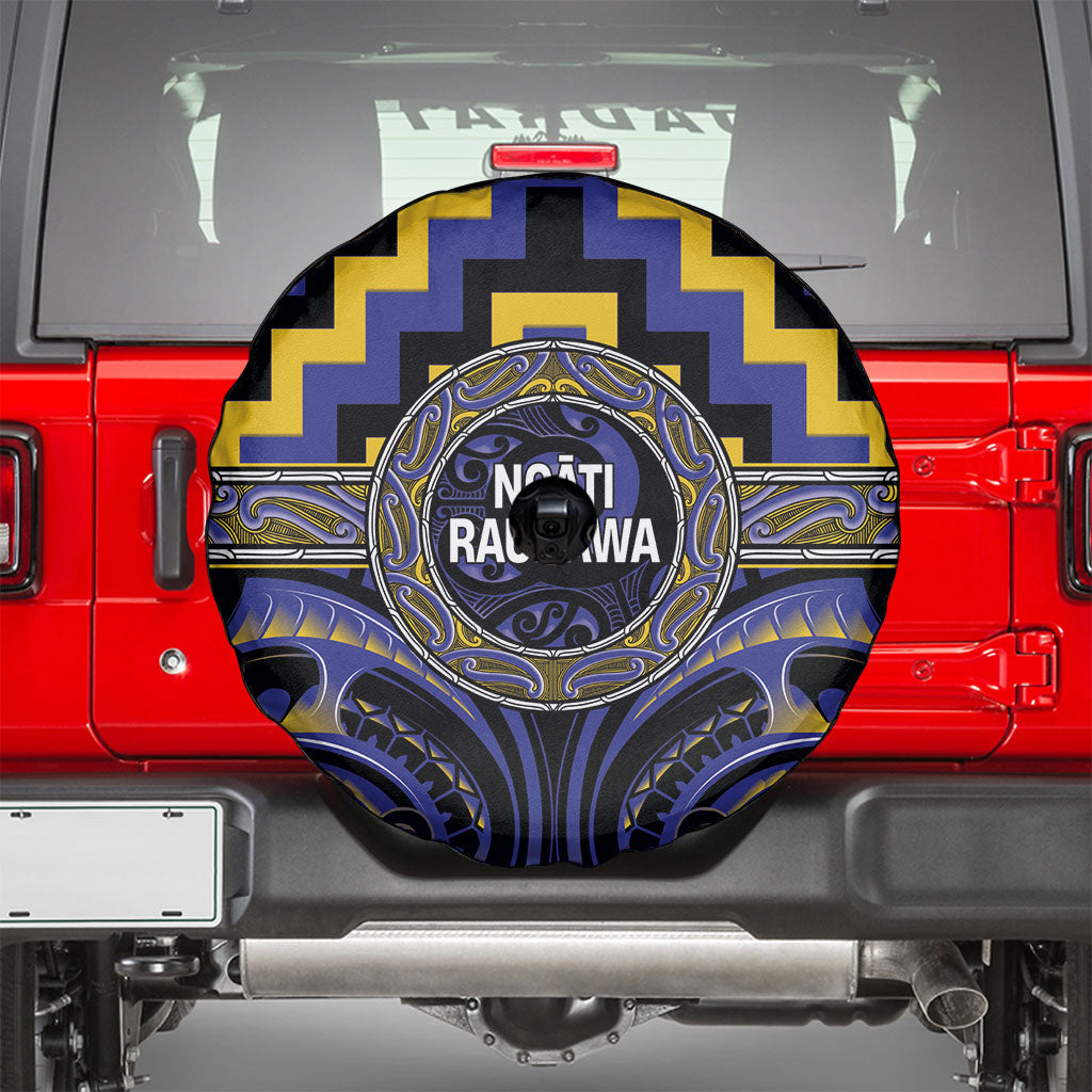 Aotearoa Ngati Raukawa Spare Tire Cover Maori Iwi Poutama Puhoro Tattoo LT14 - Polynesian Pride
