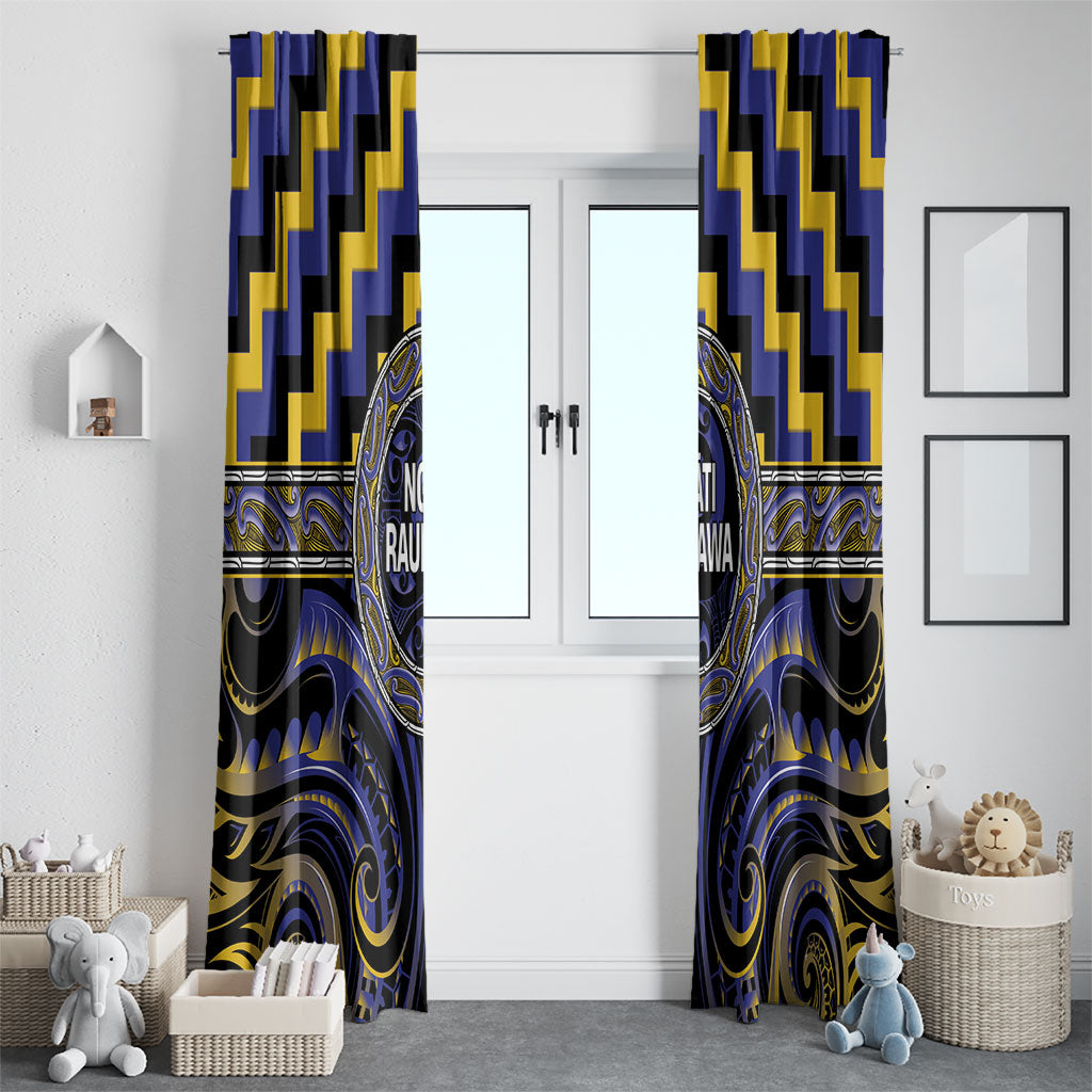 Aotearoa Ngati Raukawa Window Curtain Maori Iwi Poutama Puhoro Tattoo LT14 - Polynesian Pride