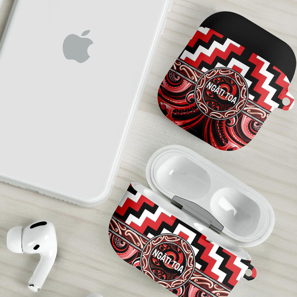 Aotearoa Ngati Toa AirPods Case Maori Iwi Poutama Puhoro Tattoo LT14 - Polynesian Pride