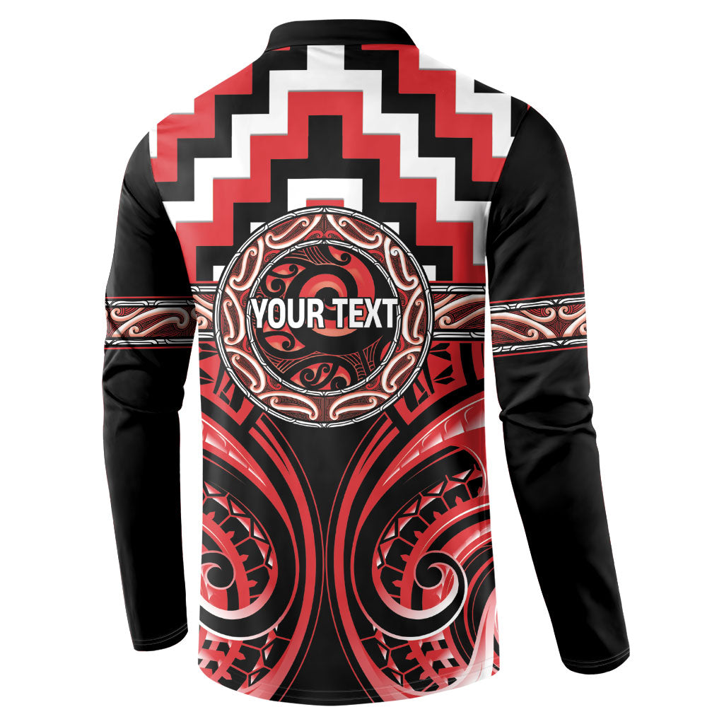 Aotearoa Ngati Toa Personalised Button Sweatshirt Maori Iwi Poutama Puhoro Tattoo LT14 - Polynesian Pride