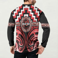 Aotearoa Ngati Toa Personalised Button Sweatshirt Maori Iwi Poutama Puhoro Tattoo LT14 - Polynesian Pride