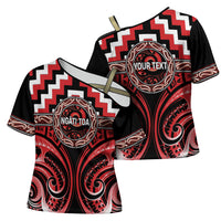 Aotearoa Ngati Toa Personalised Cross Shoulder Shirt Maori Iwi Poutama Puhoro Tattoo LT14 - Polynesian Pride