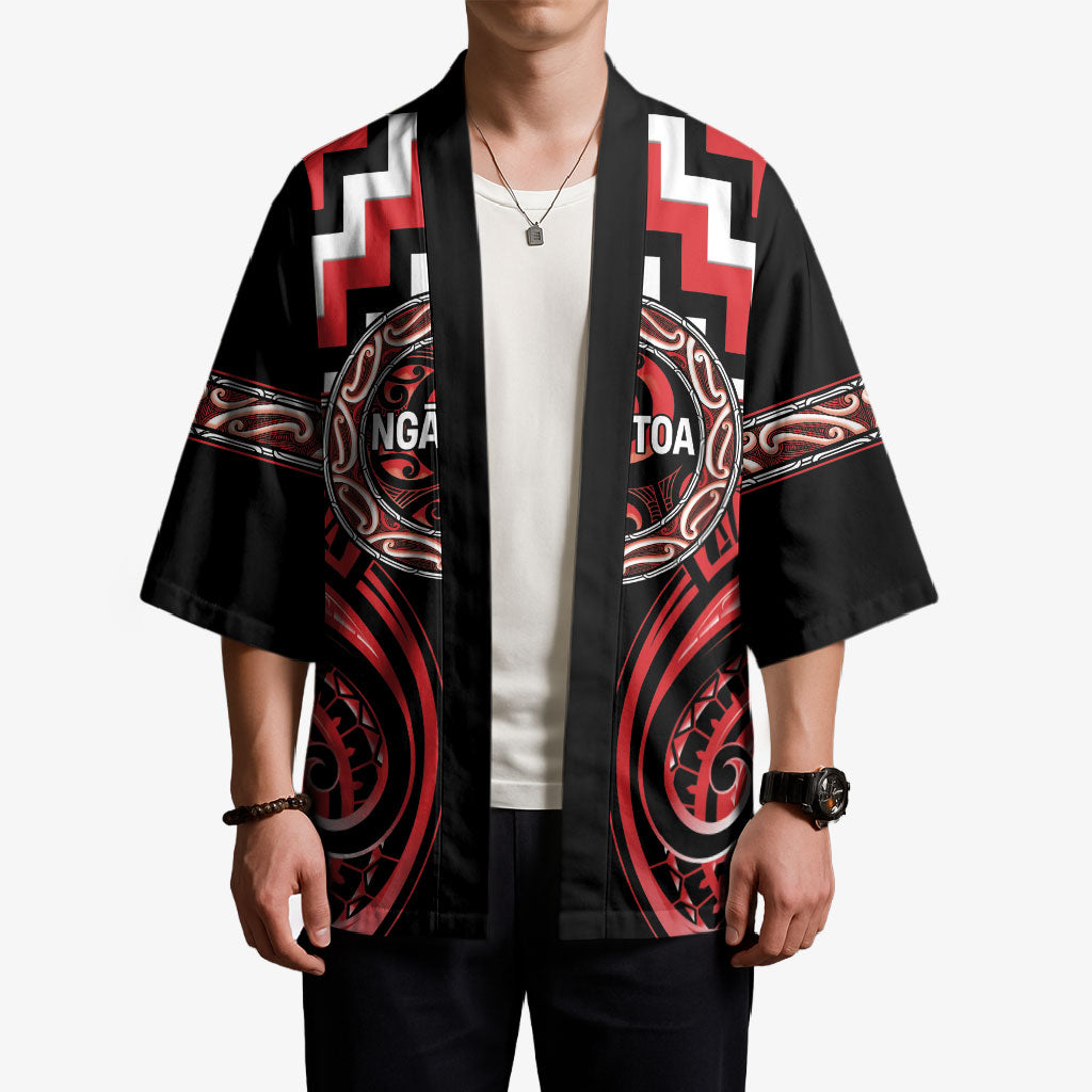 Aotearoa Ngati Toa Personalised Kimono Maori Iwi Poutama Puhoro Tattoo LT14 - Polynesian Pride