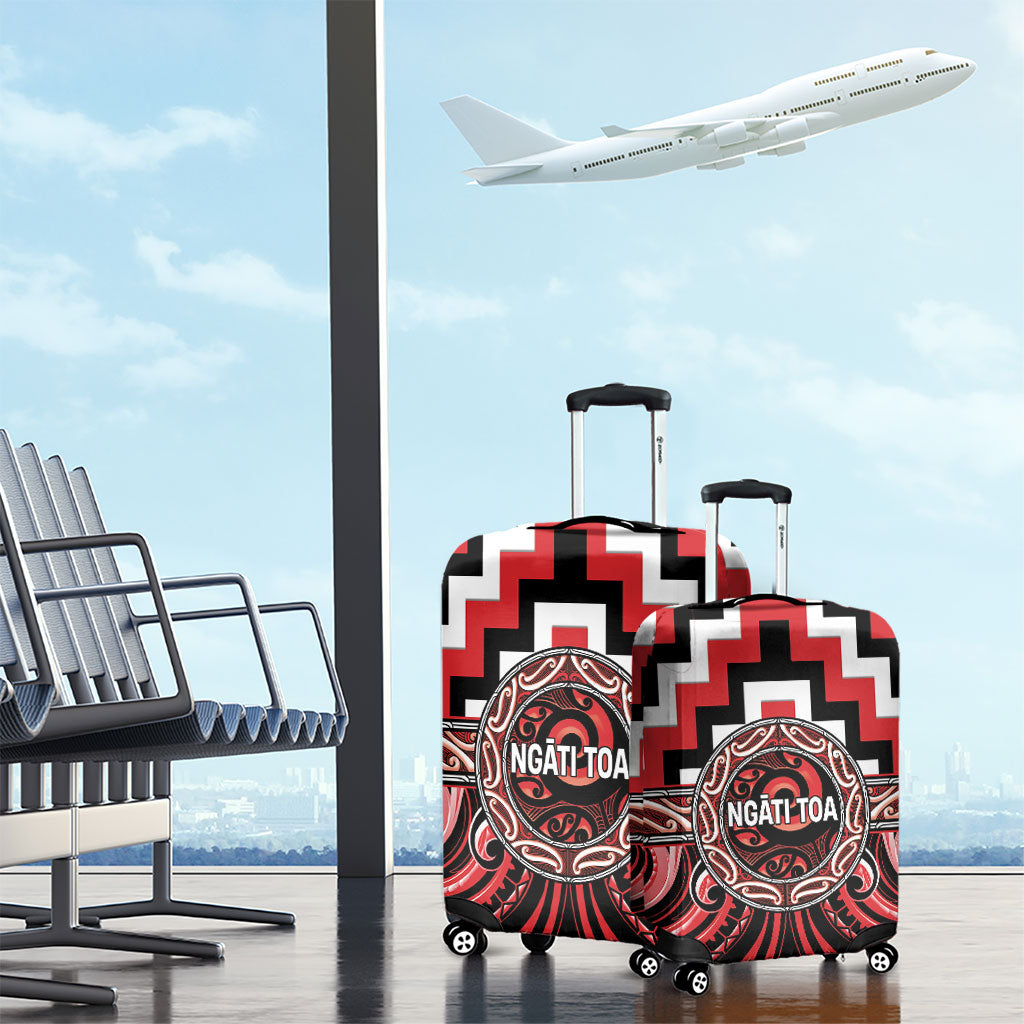 Aotearoa Ngati Toa Luggage Cover Maori Iwi Poutama Puhoro Tattoo LT14 - Polynesian Pride