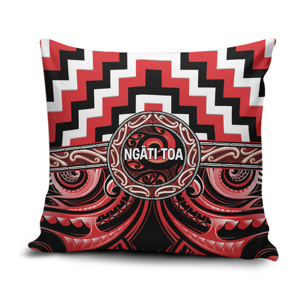 Aotearoa Ngati Toa Pillow Cover Maori Iwi Poutama Puhoro Tattoo LT14 Red - Polynesian Pride