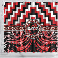 Aotearoa Ngati Toa Shower Curtain Maori Iwi Poutama Puhoro Tattoo LT14 - Polynesian Pride