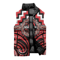 Aotearoa Ngati Toa Personalised Sleeveless Puffer Jacket Maori Iwi Poutama Puhoro Tattoo LT14 - Polynesian Pride