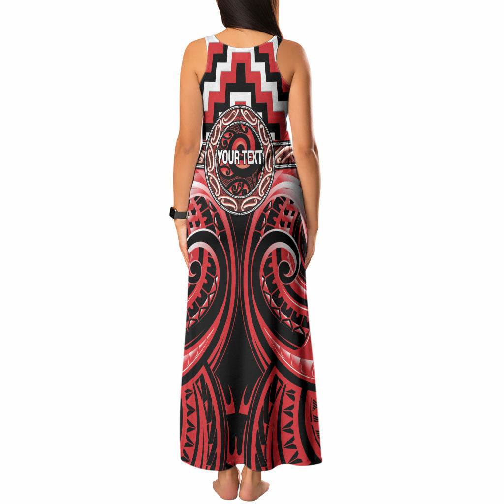 Aotearoa Ngati Toa Personalised Tank Maxi Dress Maori Iwi Poutama Puhoro Tattoo LT14 - Polynesian Pride