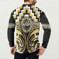 Aotearoa Ngati Tama Personalised Button Sweatshirt Maori Iwi Poutama Puhoro Tattoo LT14 - Polynesian Pride