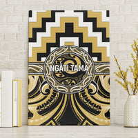 Aotearoa Ngati Tama Canvas Wall Art Maori Iwi Poutama Puhoro Tattoo LT14 Without Frame Yellow - Polynesian Pride