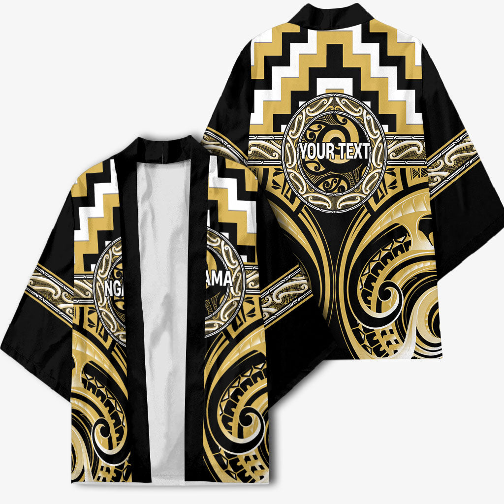 Aotearoa Ngati Tama Personalised Kimono Maori Iwi Poutama Puhoro Tattoo LT14 - Polynesian Pride